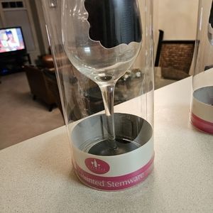 Painted glass stemware